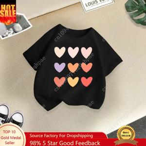 여름 신상 아동복 아동 티셔츠 남아 여아 캐주얼 패션 반팔 베이비 반소매 상의 베이스 셔츠