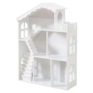 어린이용 단색 계단형 책장 장난감 집 나무 수납장 스탠드 바닥부터 바닥까지 다층형