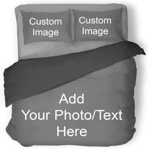 맞춤 사진 3피스 이불 커버 세트 개인화된 이미지 침구 세트 이불 커버 퀸 킹 풀 사이즈 침실 장식