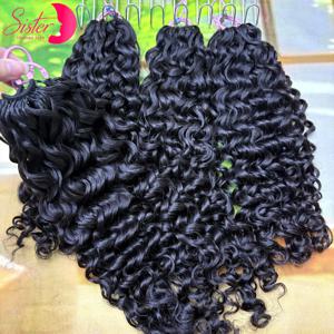 100g/팩 워터 웨이브 인모 매듭 없는 미리 분리된 크로셰 헤어 익스텐션 곱슬곱슬한 크로셰 페더 인모 익스텐션
