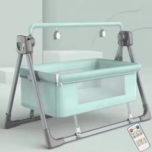 2026 인기 도매 공장 가격 아기 그네 의자 전동 아기 다기능 침대 조절 가능한 아기 요람