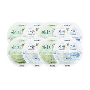 반찬단지 와사비무쌈 350g 4개 + 새콤무쌈 350g 4개 세트