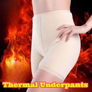 ‌ 하이웨이스트 여성용 기모 내복 겨울용 따뜻한 베이스 레이어 복부 보온 두꺼운 단열 코튼 반바지