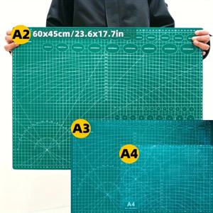 1개 셀프힐링 커팅 매트 A3/A4 - 원단, 종이, 퀼팅용 고강도 PVC 그리드 매트 - 재봉용 내구성 커팅 보드