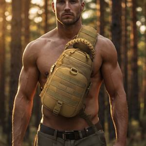 남성용 전술 메신저 백 나일론 밀리터리 슬링 백팩 MOLLE 시스템 체스트 팩 여행용 크로스바디 백