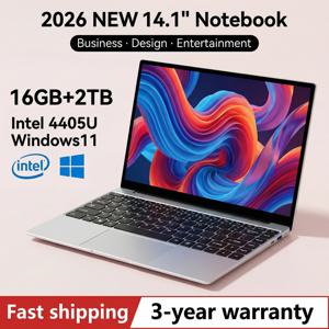 LENO 14.1인치 초슬림 노트북 윈도우11 16GB 2TB SSD 게이머 노트북 인텔 4405U 1920*1080 디스플레이 사무용 학습용 게임용 컴퓨터 PC