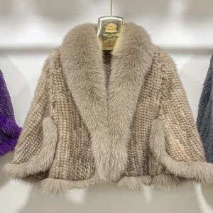 새로운 리얼 밍크 모피 판초 니트 100% 천연 리얼 밍크 모피 목도리 천연 여우 모피 칼라 케이프 가을 겨울 밍크 모피 스카프