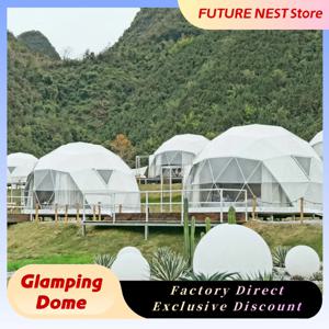 럭셔리 지오데식 돔 텐트, 글램핑용 방수 단열 캠핑 포드 호텔 버블 하우스 (투명창 포함)