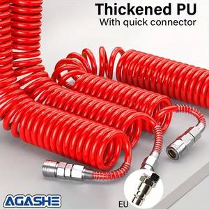 직경 0.31인치(9/19/29/39/49)피트 공압 호스, 퀵 커넥터 포함, 고압 접이식 나선형 에어 호스.