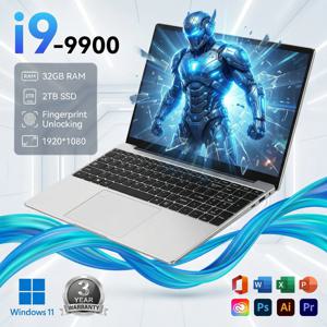HOT 15.6인치 노트북 32GB 2TB 윈도우 11 인텔 코어 i9 9900 게이밍 컴퓨터 PC 1920*1080 HD 게이머용 사무용 울트라 슬림 노트북