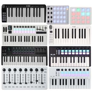 M-VAVE SMK-37 PRO MIDI 컨트롤러 37키 - 내장 신디사이저 + 8개 노브 + 키보드 애호가를 위한 4x16 RGB 패드