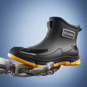 남성용 짧은 장화, 패셔너블하고 어떤 옷에도 잘 어울리는 내마모성 방수 주방 건설 작업 낚시용 고무신