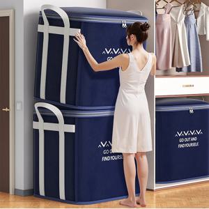 특대형 손잡이 옷 보관 가방 정리함 (담요, 이불, 침대 시트, 베개, 장난감용 강화 손잡이 포함)