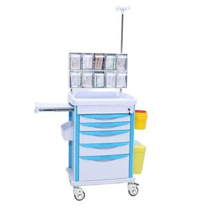병원 고품질 마취 트롤리 클리닉 이동식 마취 트롤리 무소음 바퀴 ABS 소재