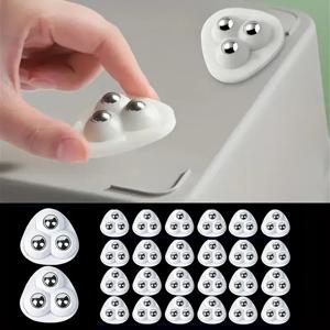 스테인리스 베어링이 포함된 접착식 바퀴 6개 - 360 °   주방 및 DIY용 회전 캐스터 (쉬운 설치, 컴팩트하고 견고함) ​