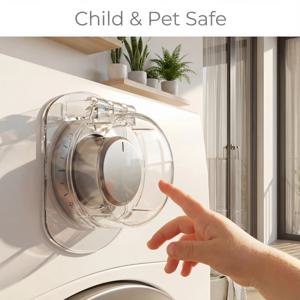 아기 및 애완동물 안전 손잡이 커버 - 투명 세탁기/건조기 다이얼 보호대, 4cm 평면 및 5cm 레버용 범용 안전 가드