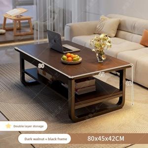 미니멀리스트 커피 테이블 거실 작은 아파트 소파 옆에 몇 개의 발코니가 있는 공간 티 테이블 작은 티 테이블 직사각형 낮은 테이블