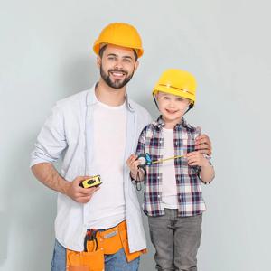 어린이 건설 안전모 플라스틱 안전모 놀이용 역할극 놀이용 건설모자 실내외 코스튬 파티용 어린이용