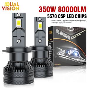 듀얼비전 2PCS 자동차 라이트 H7 H4 H1 H8 H9 H11 9006 9005 9012 슈퍼 밝은 LED 헤드라이트 상향등/하향등 안개등 6000K 화이트 12V