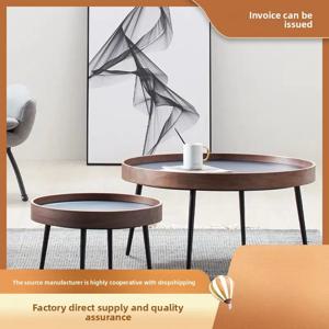 내구성이 뛰어난 가정용품북유럽풍 커피 테이블 거실용 원형 소형 커피 테이블 캐주얼 소형 테이블