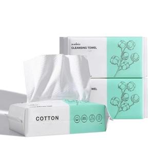 일회용 두꺼운 순면 부드러운 세안 타월, 피부에 순하고 풀아웃 디자인으로 아기 케어 및 가정용 세안에 이상적