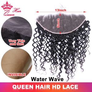 Real HD Frontal Water Wave 13x6 13x4 Frontal Melt Skins Invisible Lace Frontal 100% Human Raw Hair Queen Hair Official Store