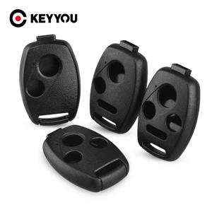 KEYYOU 10PCS 원격 키 케이스 쉘 혼다 어코드 CRV 파일럿 시민 2003 2007 2008 2009 2010 2011 2012 블레이드 없음