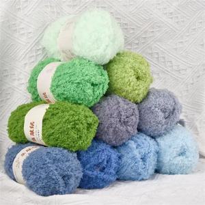 부드러운 셔닐 실 산호 벨벳 푹신한 원사 수건 스레드 50g/롤 DIY 인형 스웨터 스카프 수건 손 뜨개질 스웨터 인형