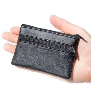 여성 남성 동전 지갑 남성용 작은 가방 지갑 동전 지갑 지퍼 머니 백 어린이 미니 지갑 가죽 키 홀더 카르테이라
