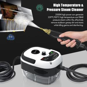 1.5KW 휴대용 핸드헬드 스팀 클리너 고온 압력 스팀 청소기 브러시 헤드 포함 주방 가정 자동차용