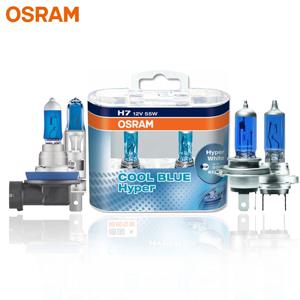 오스람 H7 H4 H1 H11 HB3 9005 HB4 9006 할로겐 헤드라이트 자동차 라이트 하이/로우 빔 5300K 12V 55W 쿨 블루 하이퍼 화이트 전구(2개)