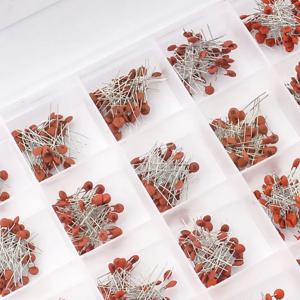세라믹 캐패시터 키트 DIY 샘플 팩, 커패시턴스 모듬 세트, 2pf ~ 0.1UF 24/30 값, 300 PCs, 960PCs