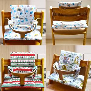 면 방수 아기 하이체어 시트 쿠션 부드러운 세탁 가능 유아용 식탁 의자 시트 라이너 매트 등받이 패드 스톡키 트립 트랩용