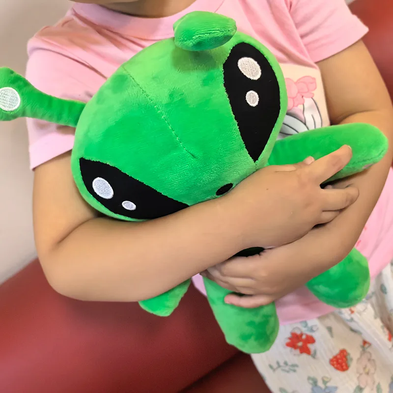 30cm 녹색 외계인 봉제 인형 애니메이션 촉수 뿔 외계인 괴물 호러 인형 소년 소녀 부드러운 장난감 봉제 쿠션 어린이 선물
