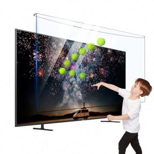 아크릴 블루라이트 차단 필터 32-75인치 TV 화면 보호기 고화질 투명 강화유리 울트라 XR 눈부심 방지