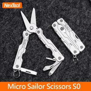 NexTool 8 In 1 미니 세일러 가위 S0 마이크로 멀티툴 드라이버 가위 EDC 도구 휴대용 미니 포켓 접이식 수공구