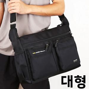 대용량 다중 수납공간 남성용 숄더백 여행용 크로스바디 비즈니스 백 소프트 핸들 스포츠 스타일 옥스포드 천 백팩