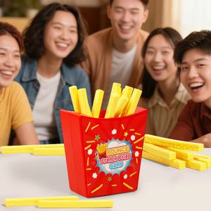 1개입 플라잉 프렌치 프라이 데스크탑 게임, 프렌치 프라이 장난감 파티 멀티플레이어 테이블탑 게임, 장난감으로 튀는 프렌치 프라이 게임