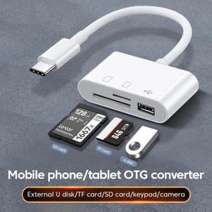 유형 c 어댑터 TF CF sD 메모리 카드 리더기 OTG 작가 lPad Pro 용 컴팩트 FlashUsB-C Huawei Macbook samsung Xiaomi 카드 리더기