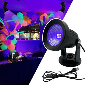 395nm 블랙 라이트 램프 UV 경화 레진 램프, 자외선 네일 건조 램프 보라색 빛 형광 태피스트리 파티 램프