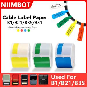 Niimbot 미니 스마트 휴대용 프린터 열선 케이블 스티커, 자체 접착 방수 및 내유성 태그, B1 B21 B203