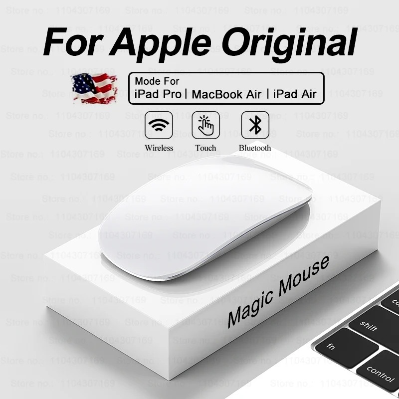Macbook Pro Air 미니 노트북 태블릿 PC iPad Bluetooth 5.0 무선 마우스 용 APPLE 오리지널 멀티 터치 표면 매직 마우스