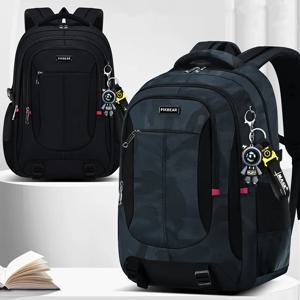 우주 비행사 펜던트 정형외과 남성용 노트북 백팩 청소년용 위장 무늬 학교 가방 초등학생 방수 백팩 학생용 학교 가방
