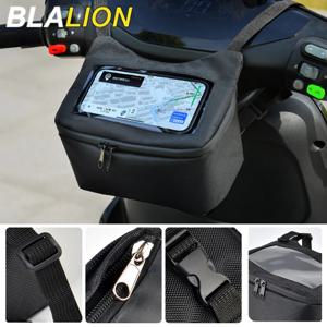 BLALION 오토바이 전면 대시보드 가방 비주얼 터치 스크린 네비게이션 폰 오토바이 걸이형 수납 가방 사이클링 액세서리