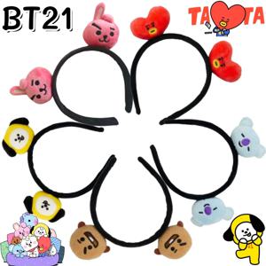 BT21 코야 치미 쿠키 타타 헤어밴드 고채도 만화 캐릭터 인형 모양 창의적인 귀여운 소녀 하트 워시 헤어링