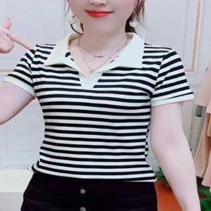 2026 신상 여성 반팔 티셔츠 카라 코튼 자외선 차단 페이스 마스크 마스크 중간기절 엄마 패션 여름 폴로 셔츠