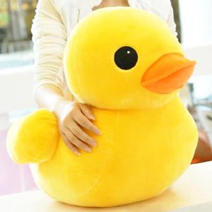 Kawaii 큰 노란색 오리 미니 봉제 인형 장난감 귀여운 부드러운 만화 박제 동물 장난감 어린이를위한 생일 선물 어린이 아기 소녀