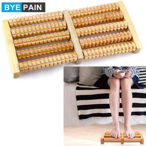 BYEPAIN 나무 발 마사지 롤러 반사 요법 스트레스 피트니스 건강 관리 발 마사지 다채로운 마사지 롤러 통증 완화