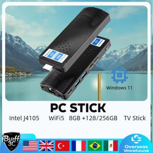 히골 PC 스틱 팬리스 미니 PC 인텔 J4105 윈도우 11 WiFi5 8GB 128/256GB 노트북 데스크탑 PC HDMI 4K TV 미니 컴퓨터 스틱 PC