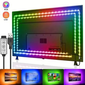 5050 RGB LED 스트립 조명, 스마트 애플리케이션, 원격 색상 변경, TV 백라이트 룸 장식 파티 축제, 1M, 3M, 5M